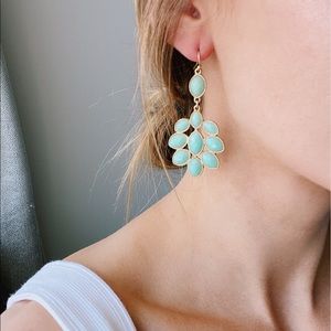 Mint Pastel Statement Earrings